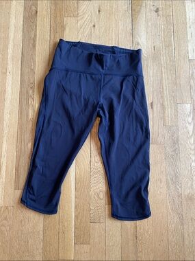 lululemon athletica Navy High-Waist Capri Leggings